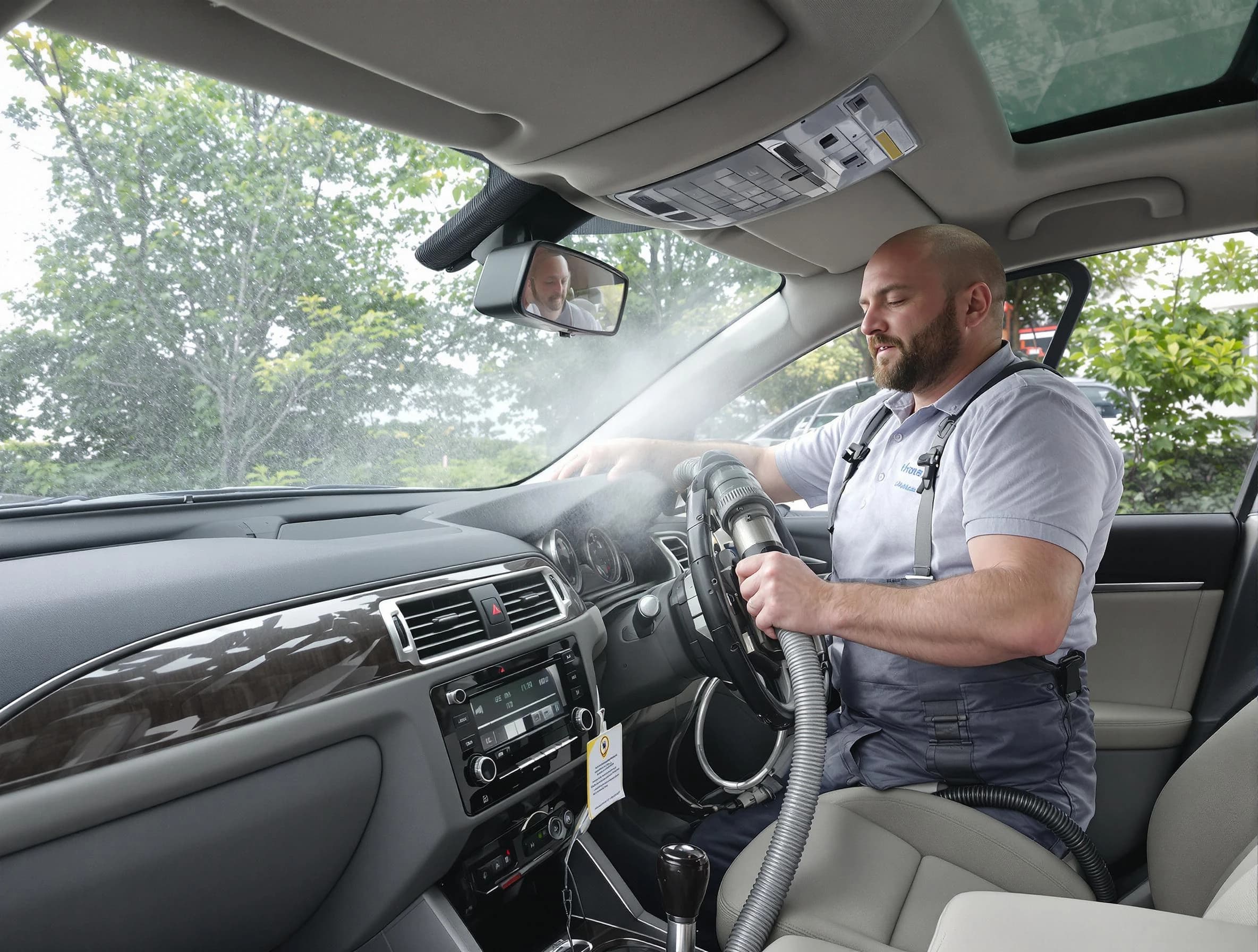 Glendale Air Duct Cleaning specialist performing professional car duct cleaning in Glendale