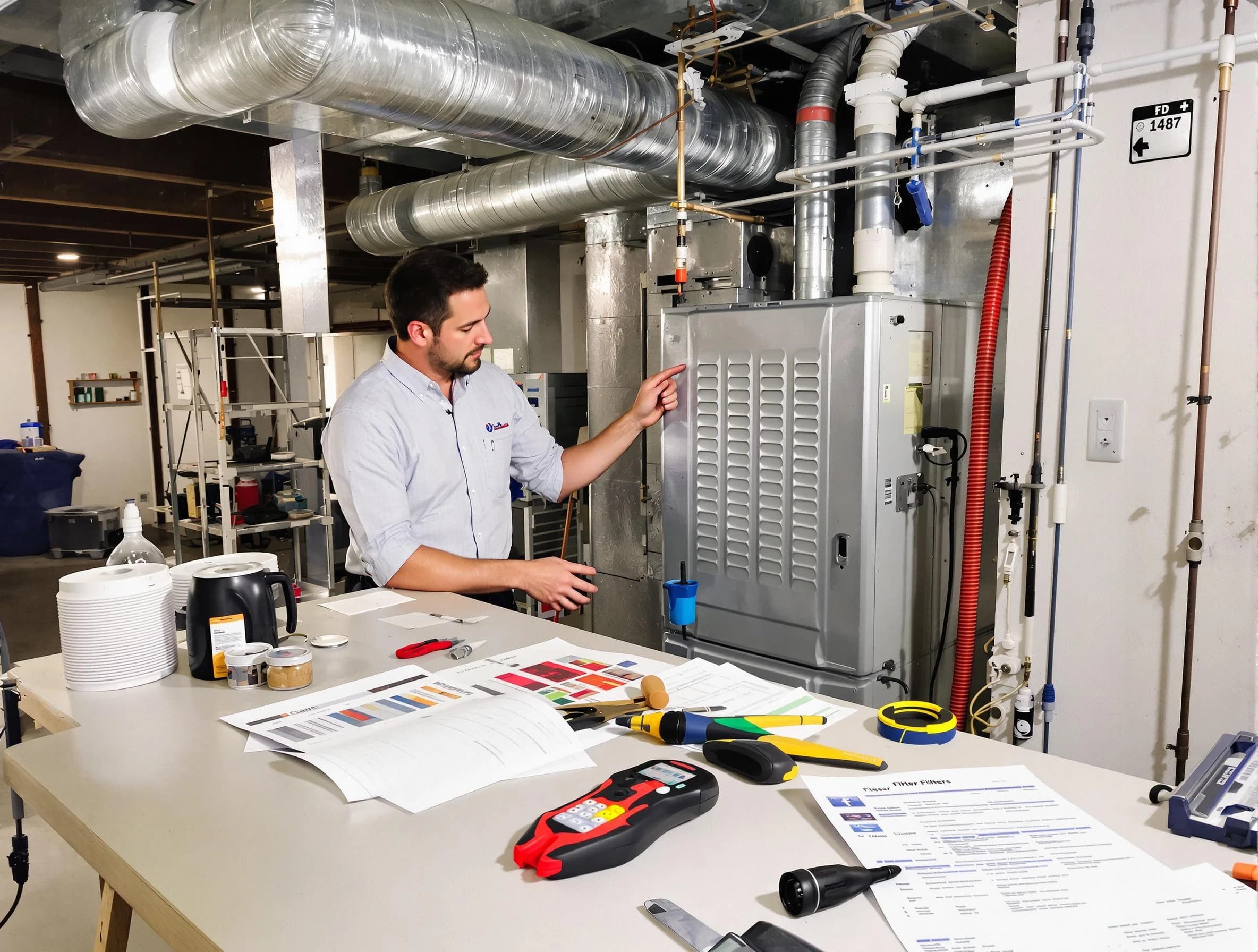 Glendale Air Duct Cleaning inspector conducting detailed filter system evaluation using professional diagnostic tools in Glendale